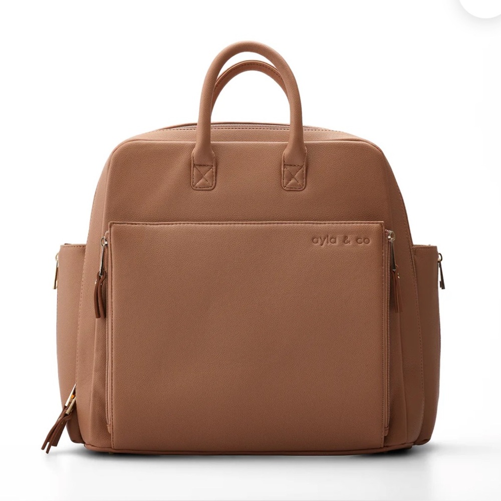Ayla & Co Full Sized Diaper Bag in Caffe